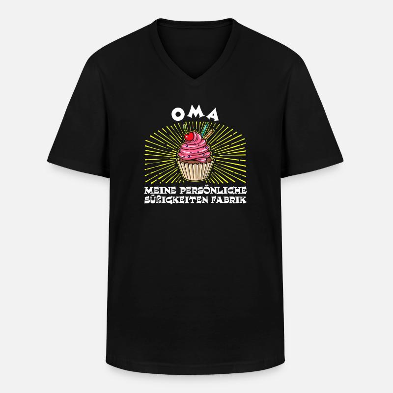 Humorvoll Oma Statement Großmutter Enkelkind - Männer-T-Shirt mit V-Ausschnitt - Schwarz