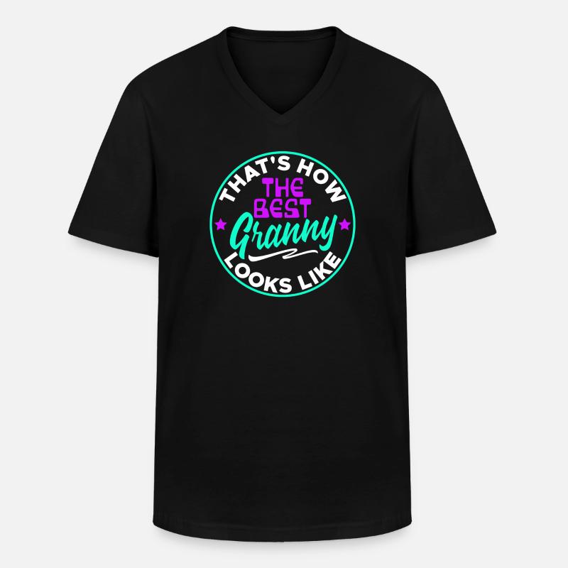 Cool Statement Beste Oma Enkelkind Großmutter - Männer-T-Shirt mit V-Ausschnitt - Schwarz