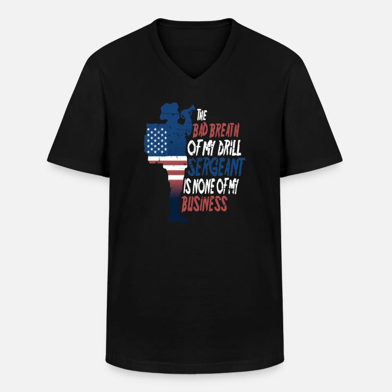 Drill Sergeant - Männer-T-Shirt mit V-Ausschnitt - Schwarz