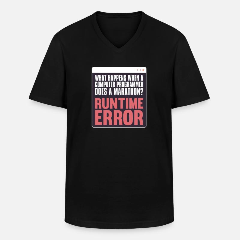 Programmer Coder Software Developer - Men's V-Neck T-Shirt - black
