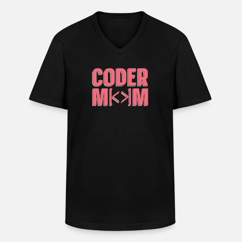 Programmer Coder Software Developer - Men's V-Neck T-Shirt - black