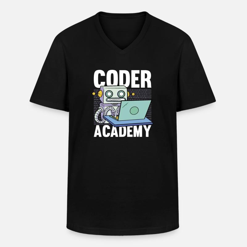 Programmer Coder Software Developer - Men's V-Neck T-Shirt - black
