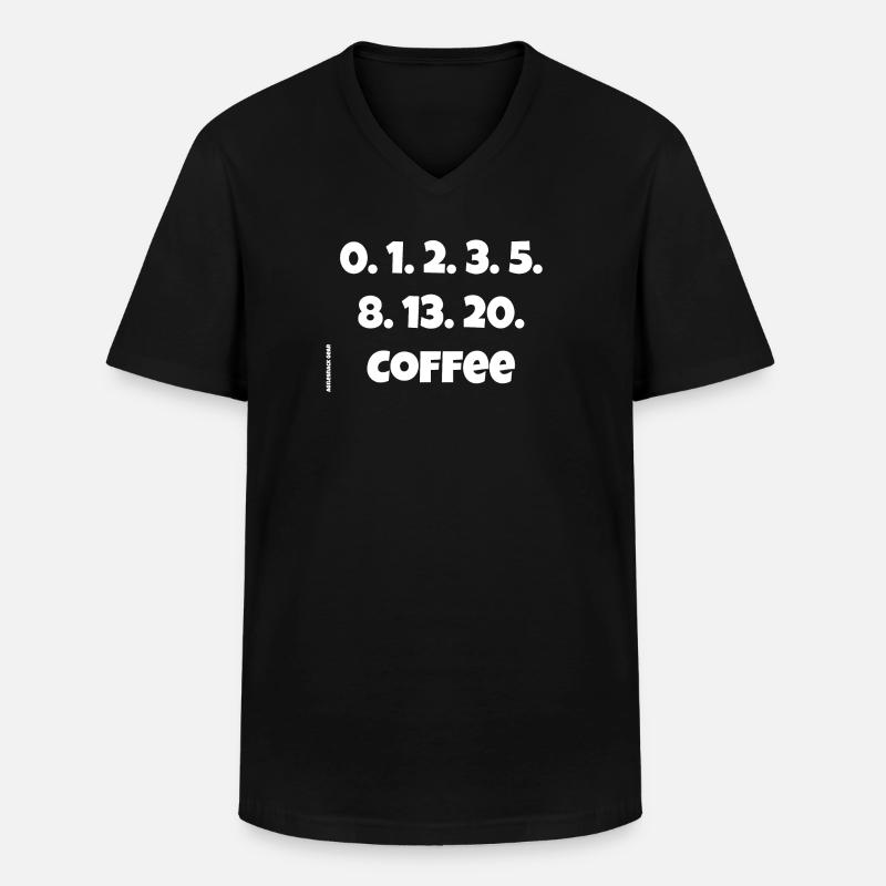 Fibonacci-Schätzung - Männer-T-Shirt mit V-Ausschnitt - Schwarz