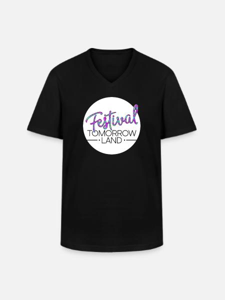 Tomorrowland Festival - T-shirt col V Homme - noir