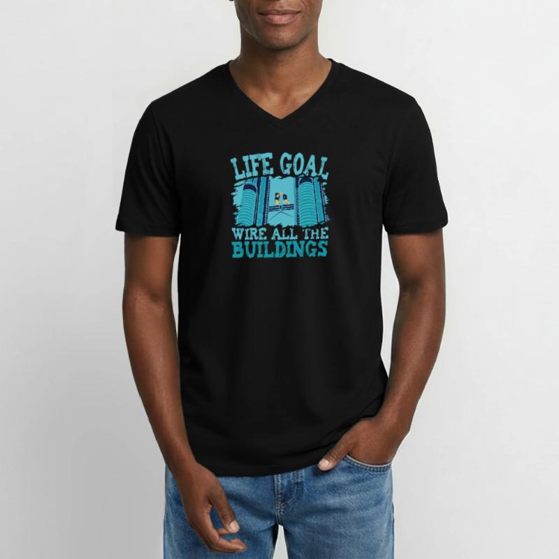 Electrician Electrical Engineer Electronics Technician Men's V-Neck T-Shirt