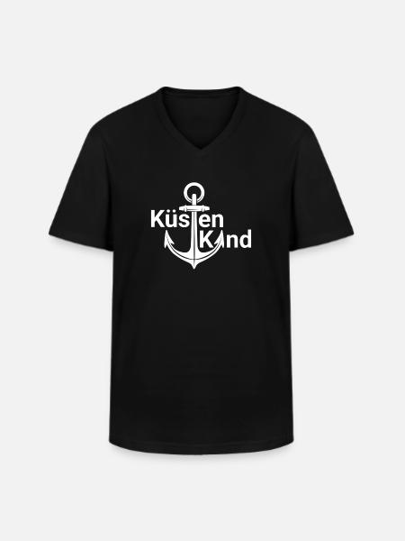 Küstenkind - Männer-T-Shirt mit V-Ausschnitt - Schwarz