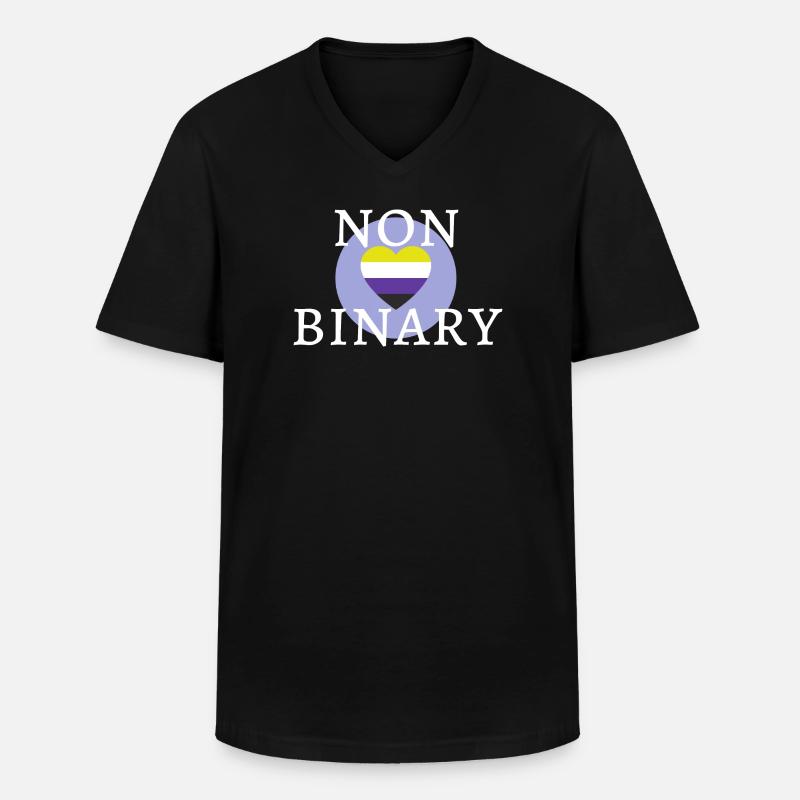 Geschlechtsneutral JA! - Männer-T-Shirt mit V-Ausschnitt - Schwarz