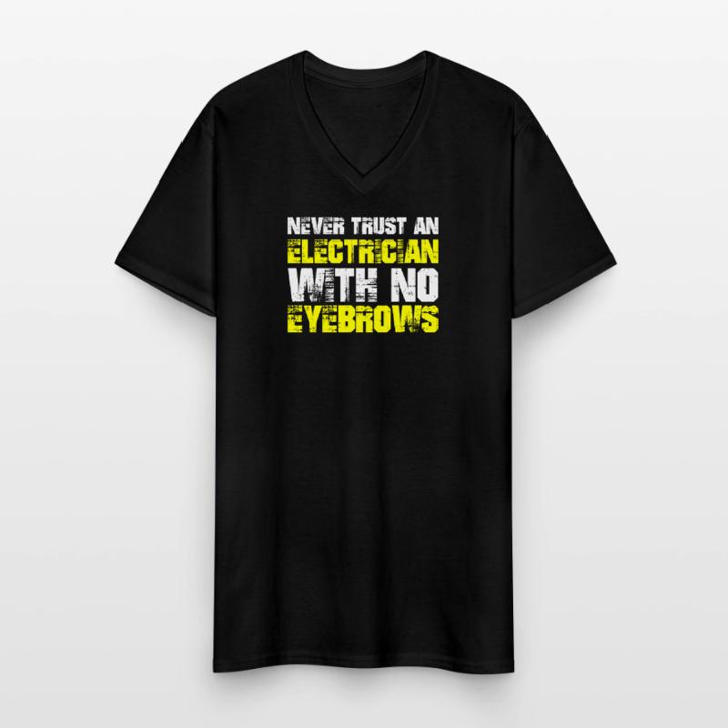 Electrician Electrical Engineer Electronics Technician Men's V-Neck T-Shirt