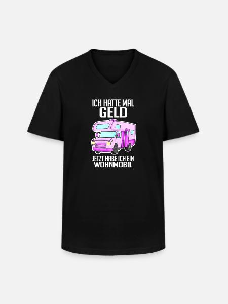 Wohnmobil Wohnwagen Campen Camping - Männer-T-Shirt mit V-Ausschnitt - Schwarz