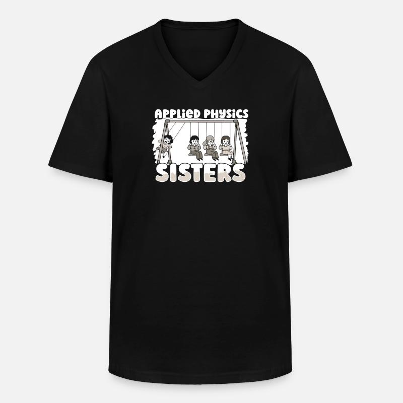 Physik Physiker - Männer-T-Shirt mit V-Ausschnitt - Schwarz