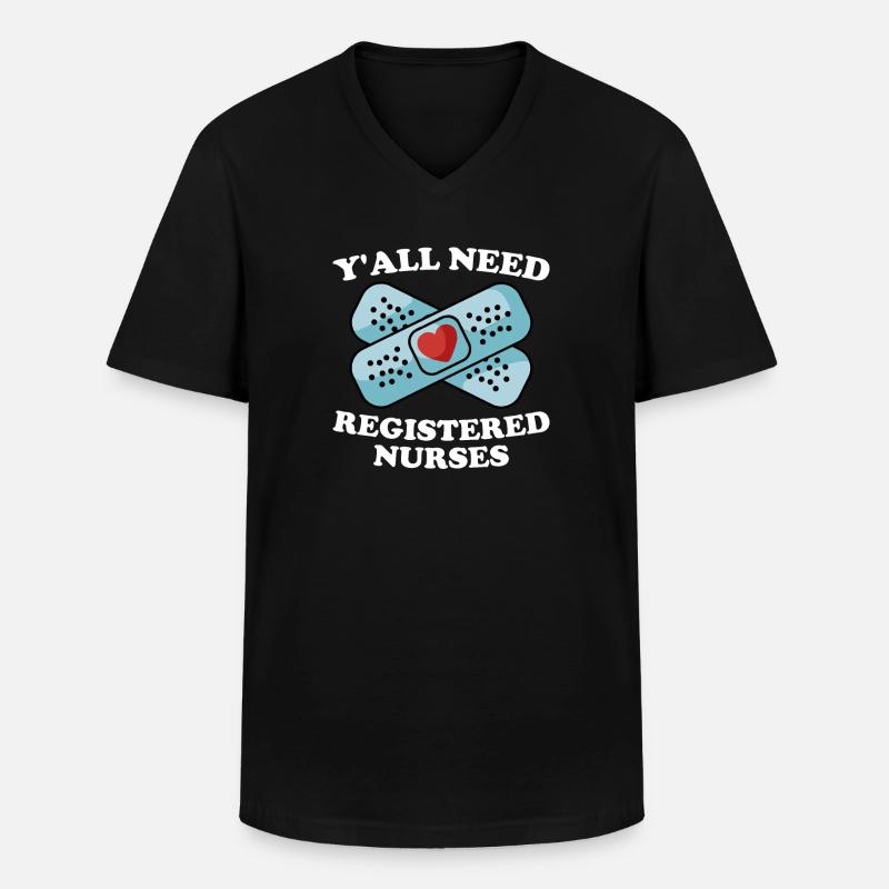 Krankenschwester - Männer-T-Shirt mit V-Ausschnitt - Schwarz