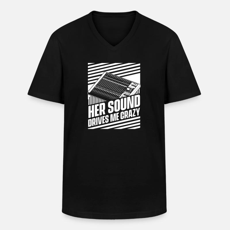 Tontechniker Sound Audio Engineer - Männer-T-Shirt mit V-Ausschnitt - Schwarz