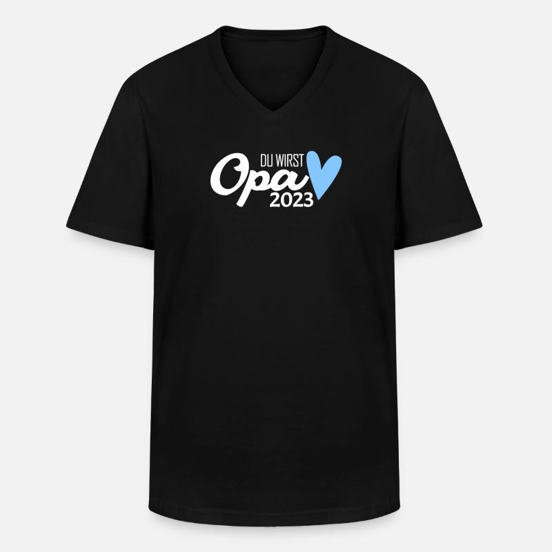 Opa 2023 loading - Männer-T-Shirt mit V-Ausschnitt - Schwarz