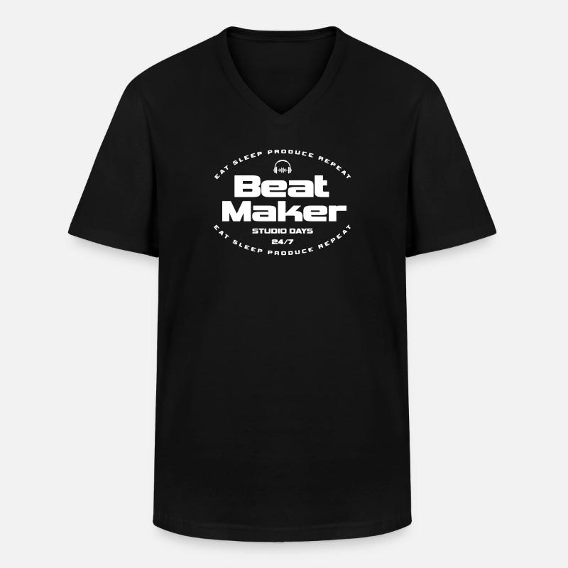 Journées de studio Beat Maker - T-shirt col V Homme - noir