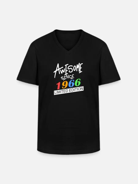 1966 - Né en 1966 - Fantastique depuis 1966 - T-shirt col V Homme - noir