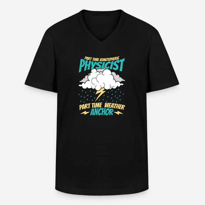 Physik Physiker - Männer-T-Shirt mit V-Ausschnitt - Schwarz