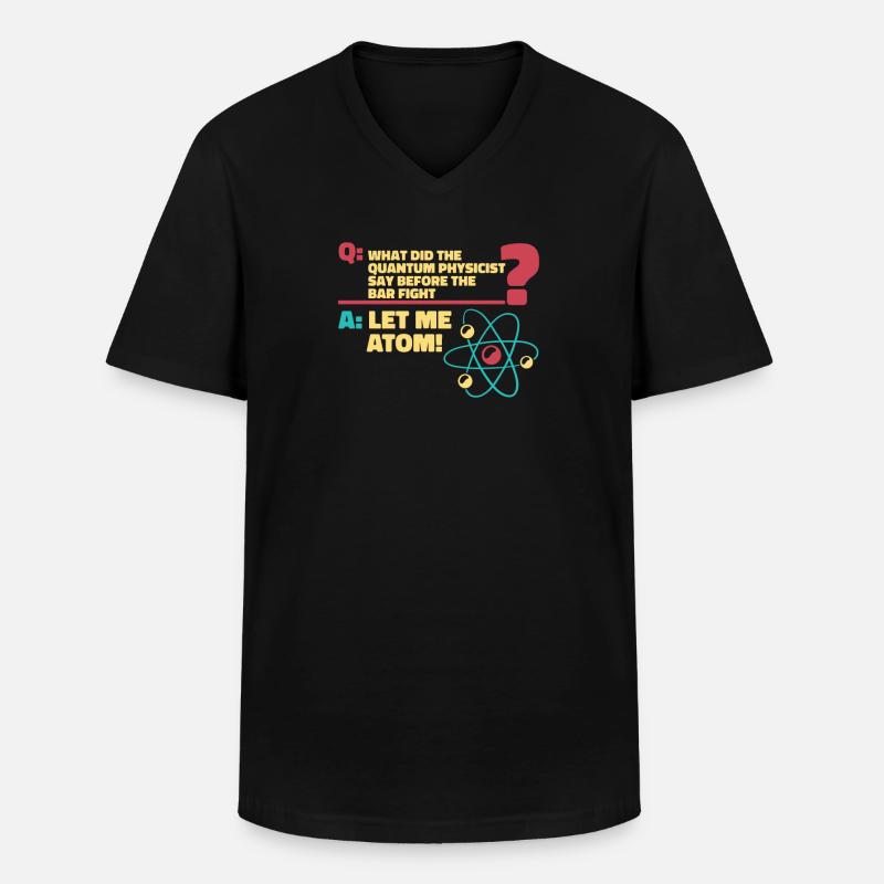 Physik Physiker - Männer-T-Shirt mit V-Ausschnitt - Schwarz