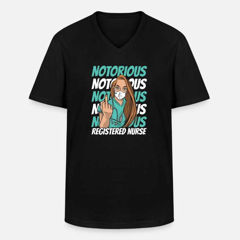 Krankenschwester - Männer-T-Shirt mit V-Ausschnitt - Schwarz