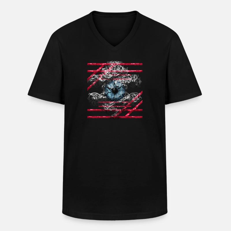 Auge - Männer-T-Shirt mit V-Ausschnitt - Schwarz