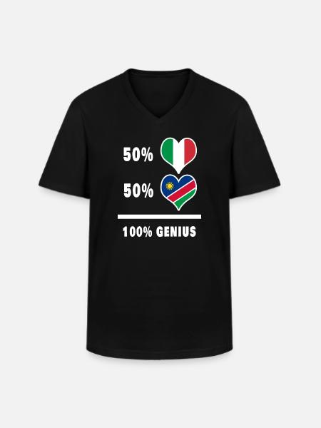 Brilliant Italy and Namibia / Gift - Men's V-Neck T-Shirt - black