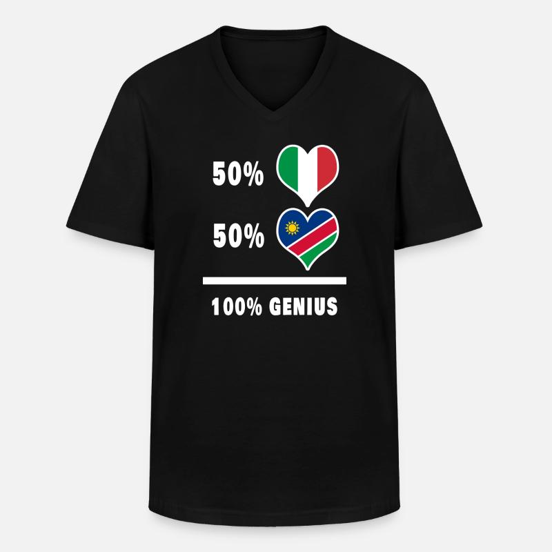 Brilliant Italien und Namibia / Geschenk - Männer-T-Shirt mit V-Ausschnitt - Schwarz