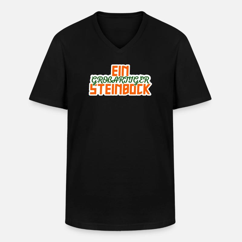 Steinbock Galaxy Statement Tierkreiszeichen Himmel - Männer-T-Shirt mit V-Ausschnitt - Schwarz