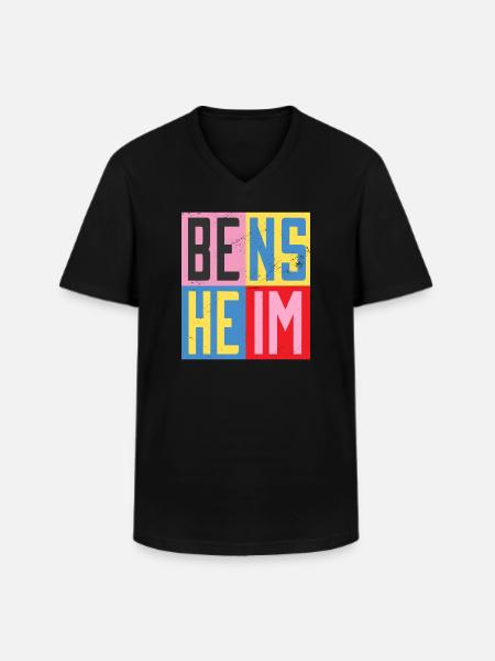 Bensheim Cities Design - Men's V-Neck T-Shirt - black