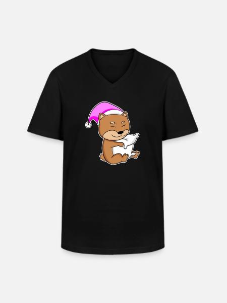 Dog dog breed Shiba Inu - Men's V-Neck T-Shirt - black
