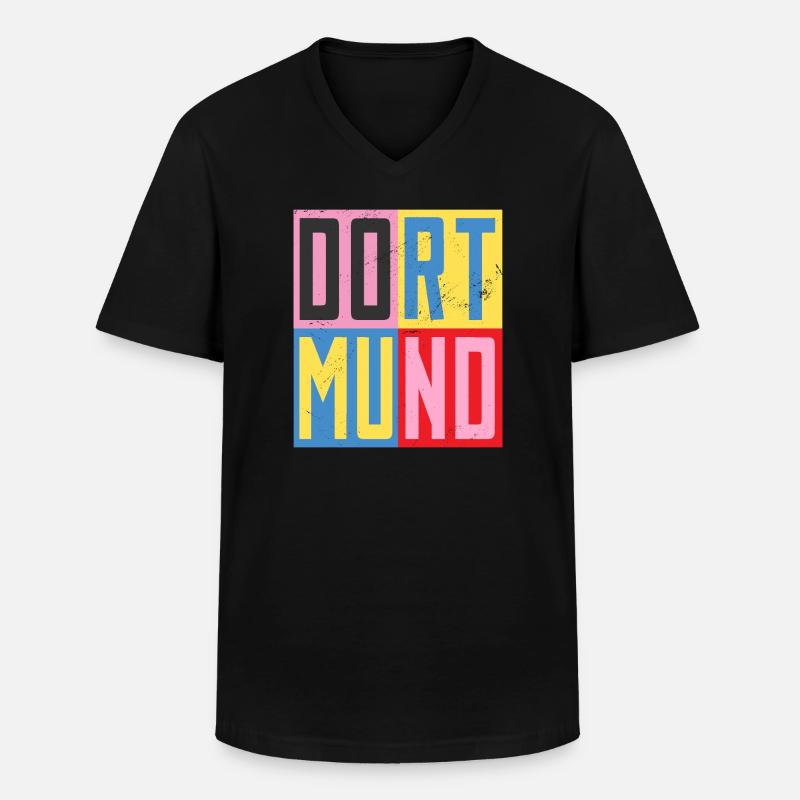 Dortmunder Städte Design - Männer-T-Shirt mit V-Ausschnitt - Schwarz
