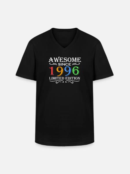 1996 - Born 1996 - Men's V-Neck T-Shirt - black
