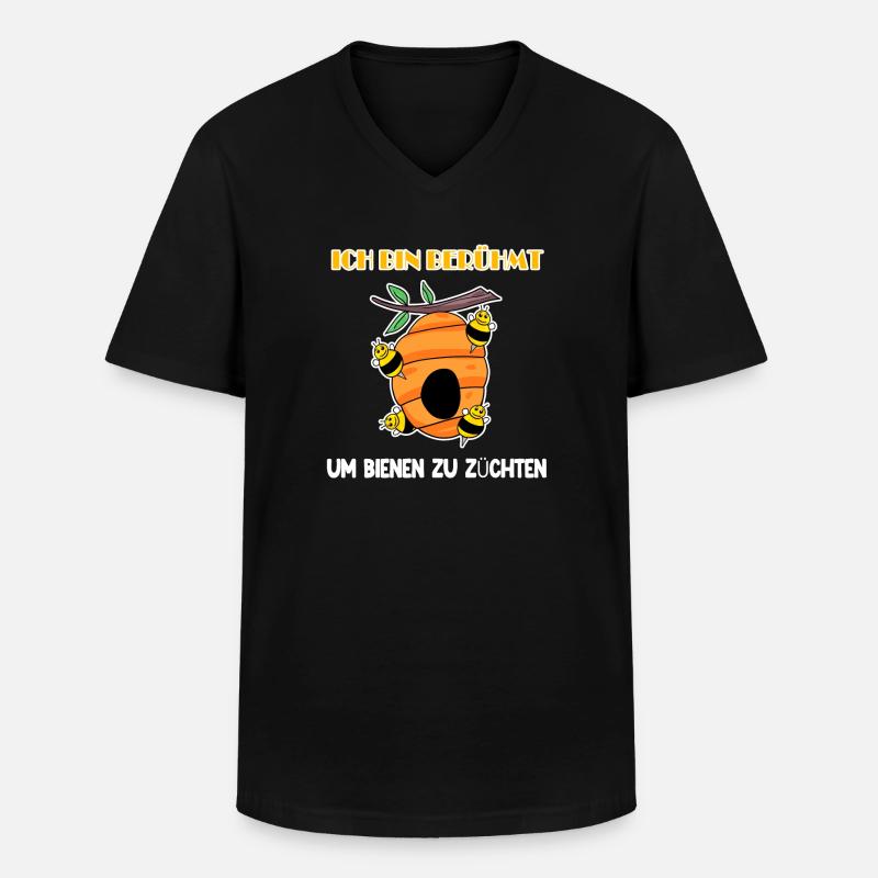 Imker - Männer-T-Shirt mit V-Ausschnitt - Schwarz