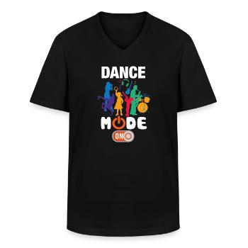 Funny Dance Mode On - Men's V-Neck T-Shirt - black - Front - AI Model Male 178 dark (178cm)
