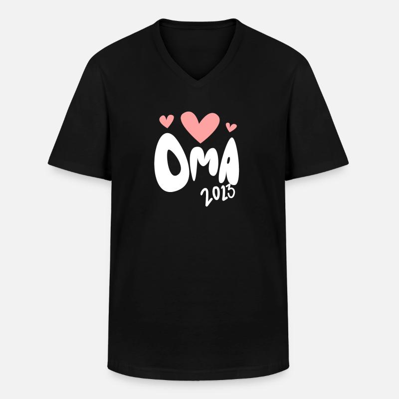 Oma 2023 - Werdende Oma 2023 - Männer-T-Shirt mit V-Ausschnitt - Schwarz