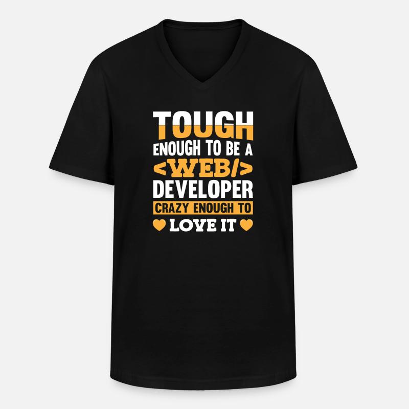 Web Entwickler Webdeveloper Web-Entwickler - Männer-T-Shirt mit V-Ausschnitt - Schwarz