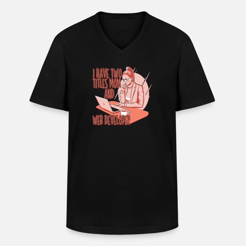 Web Entwickler Webdeveloper Web-Entwickler - Männer-T-Shirt mit V-Ausschnitt - Schwarz