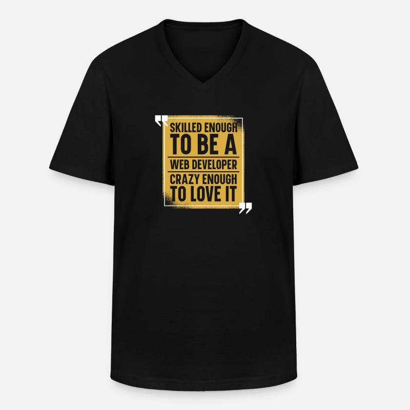 Web Entwickler Webdeveloper Web-Entwickler - Männer-T-Shirt mit V-Ausschnitt - Schwarz