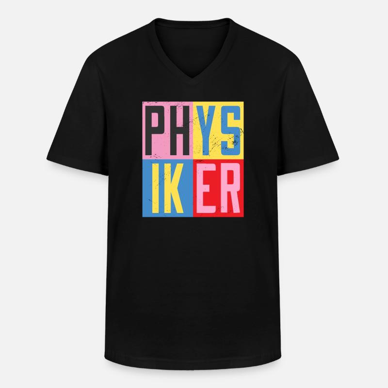 Physiker Design - Männer-T-Shirt mit V-Ausschnitt - Schwarz