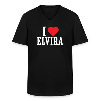 T-Shirt Ich liebe Elvira T-Shirt Geschenkidee - Männer-T-Shirt mit V-Ausschnitt - Schwarz - Vorne - AI Model Male 178 dark (178cm)