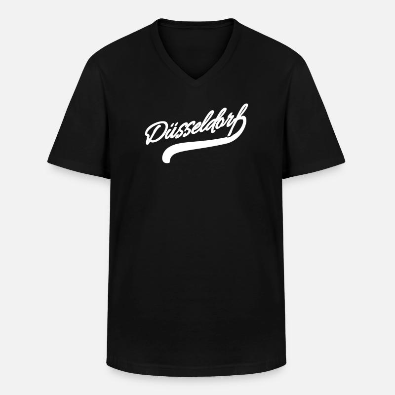Düsseldorf Retro - Männer-T-Shirt mit V-Ausschnitt - Schwarz