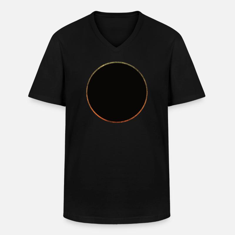 Solar eclipse - Men's V-Neck T-Shirt - black