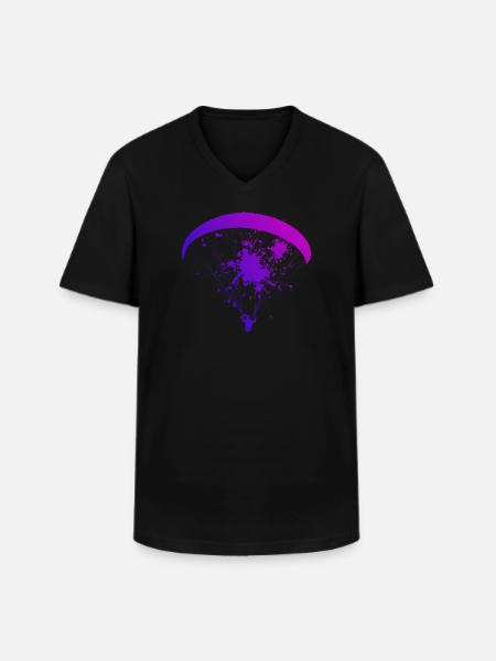 Paraglider Paragleiten Gleitschirmfliegen - Männer-T-Shirt mit V-Ausschnitt - Schwarz