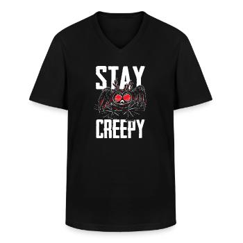 Halloween - T-shirt col V Homme - noir - Devant - AI Model Male 178 dark (178cm)