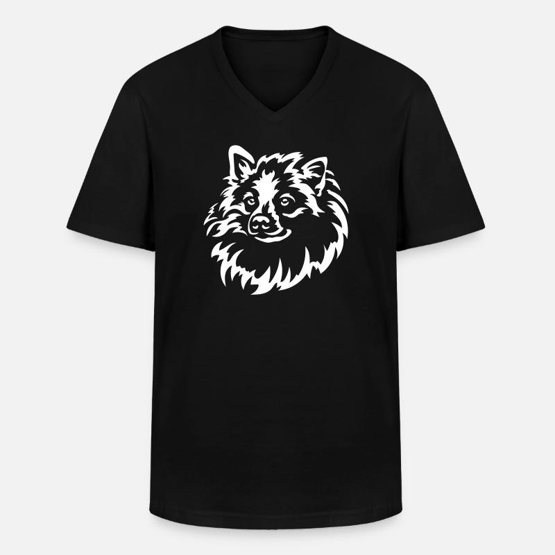 Spitz Kopf "Black Edition" - Männer-T-Shirt mit V-Ausschnitt - Schwarz