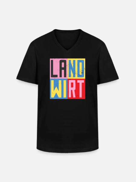 Landwirt Design - Männer-T-Shirt mit V-Ausschnitt - Schwarz