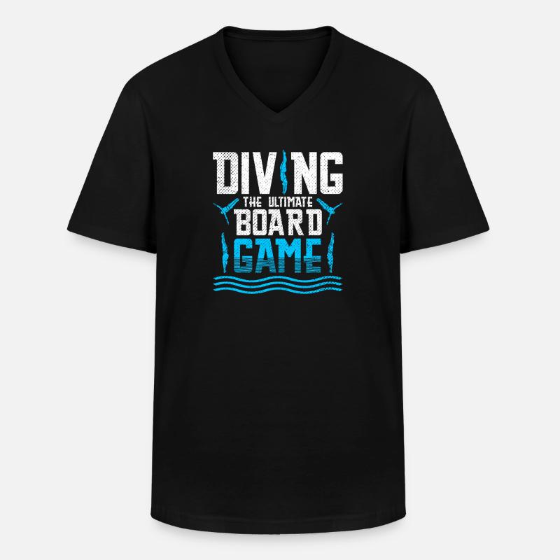 Turmspringen Turmspringer - Männer-T-Shirt mit V-Ausschnitt - Schwarz