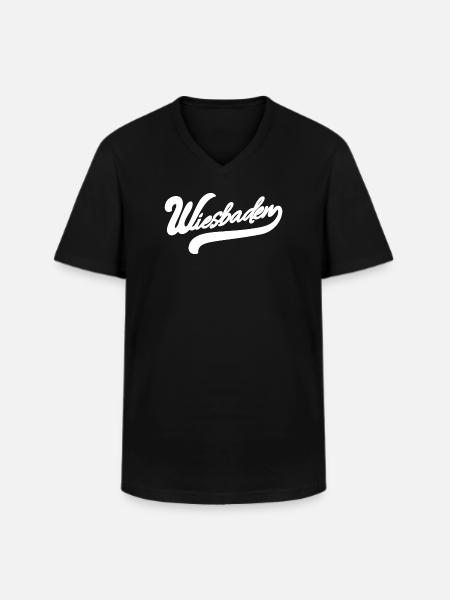 Wiesbaden Retro - Men's V-Neck T-Shirt - black