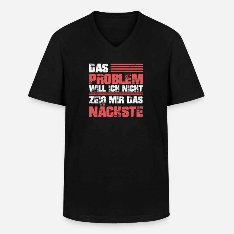 Schwarzer Humor Ironie - Männer-T-Shirt mit V-Ausschnitt - Schwarz