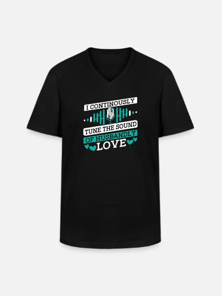Tontechniker Toningenieur Tontechniker Ehemann - Männer-T-Shirt mit V-Ausschnitt - Schwarz