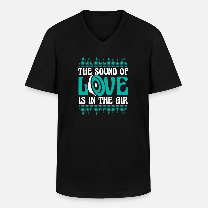 Tontechniker Toningenieur Tontechniker Ehemann - Männer-T-Shirt mit V-Ausschnitt - Schwarz