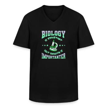 Biologi Biolog Børn Biologi - Klassisk herre T-shirt med V-udskæring - sort - Foran - AI Model Male 178 dark (178cm)